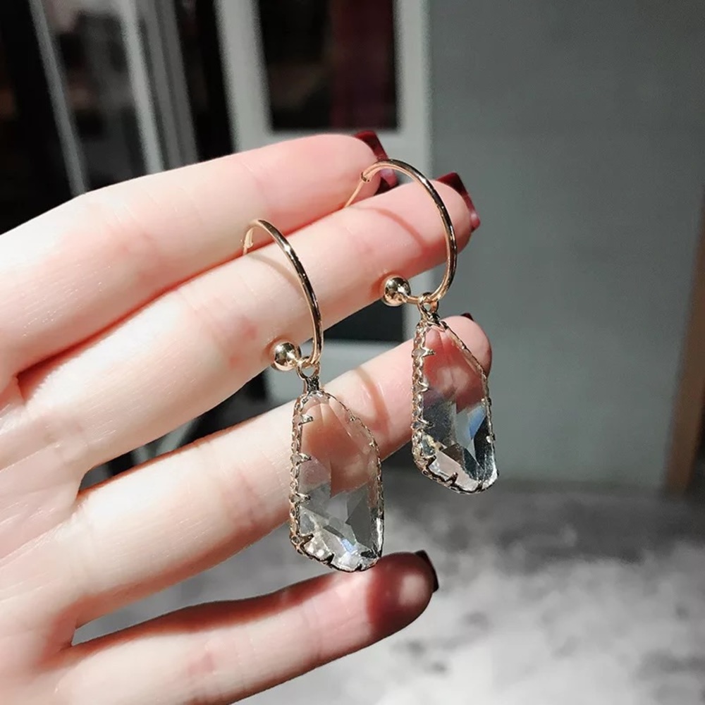 Transparent Crystal Earrings